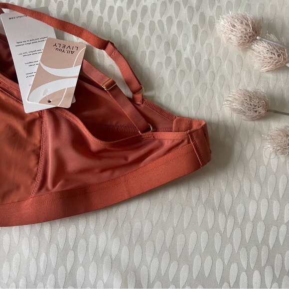 All.You. LIVELY Mesh Trim Bralette Terracotta Size 2 D DD DDD - Picture 4 of 9